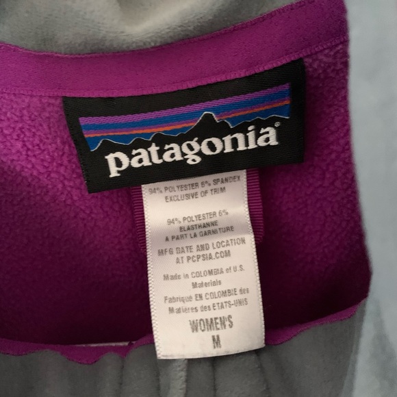 Purple Patagonia fleece zip up - Picture 6 of 6